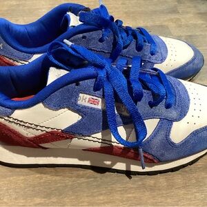 Kids Blue and Red Sneakers